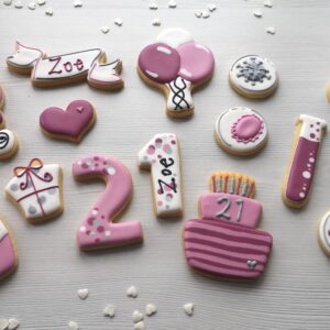 21st birthday biscuit designs