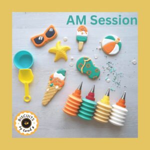 Summer Fun Biscuit Decorating Session sunglasses ice lolly beach ball ice cream flip flop